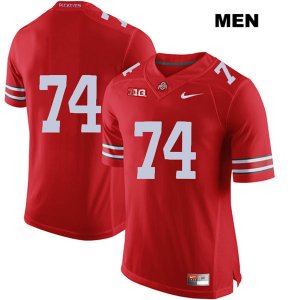 Men's NCAA Ohio State Buckeyes Max Wray #74 College Stitched No Name Authentic Nike Red Football Jersey RO20O27PY